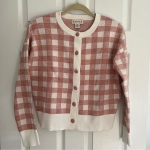 Nanette Lepore gingham cardigan sweater